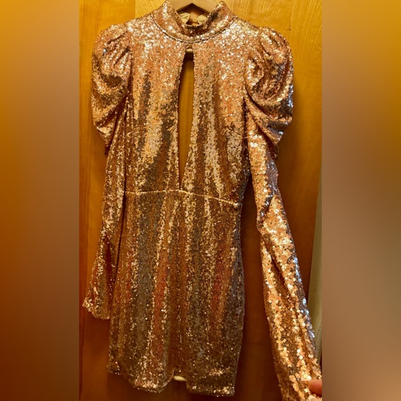 Elegant Sequence Mini Dress w/ Juliet Sleeves Size Small NWT - Picture 13 of 15